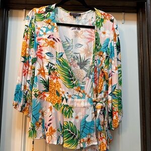 Skies Are Blue Tropical Floral Skirt Set